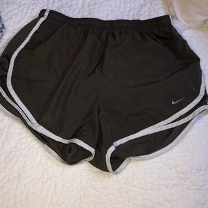Brown and white trim shorts